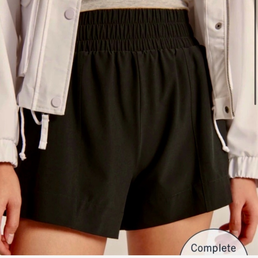Abercrombie & Fitch Black Traveler Shorts with Pockets, Athletic/Athleisure